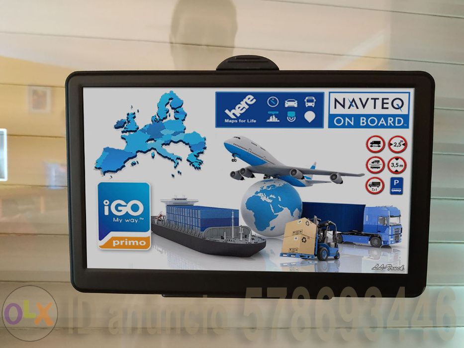 GPS 7 Profissional Truck/Camião Vers.Completa, EUROPA, LED USB