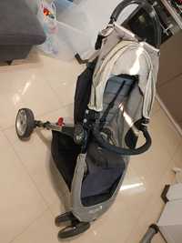 Wózek baby jogger city mini, przedłużka, folia przeciwdeszczowa