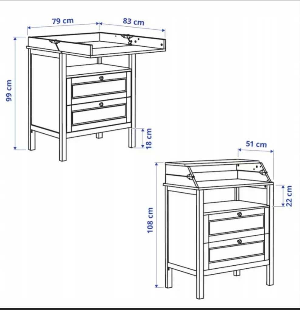 IKEA SUNDVIK Komoda z przewijakiem