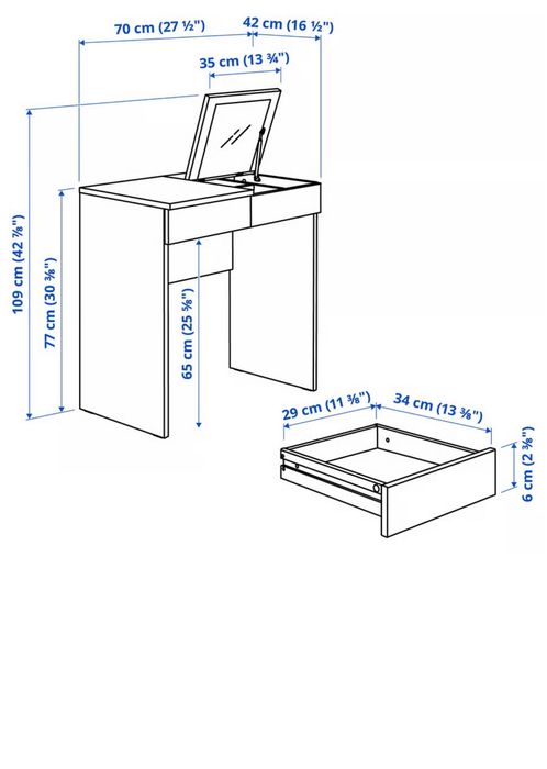 Toaletka IKEA BRIMNES – biała
