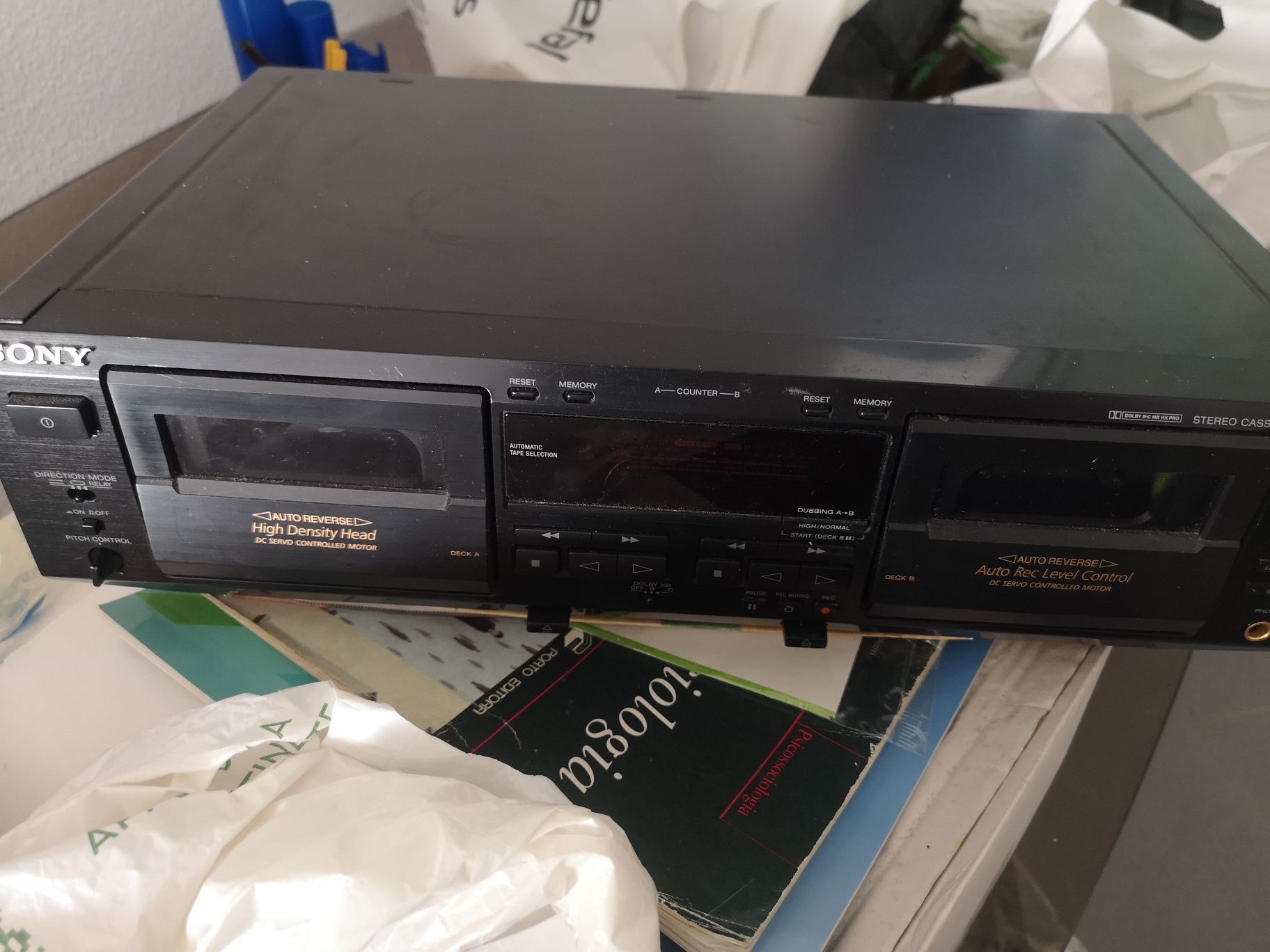 Vendo este leitor de double cassete Sony TC-WE705S