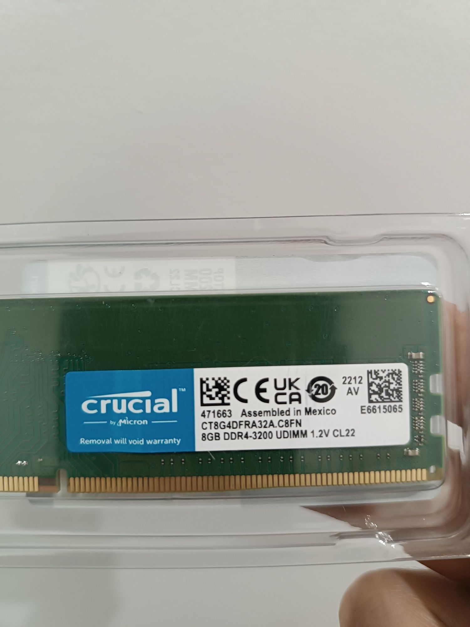 Memória RAM Crucial 8Gb 3200MHz DDR4