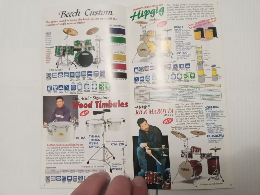 Drums Yamaha (Japan) муз.ударные инструменты, каталог!