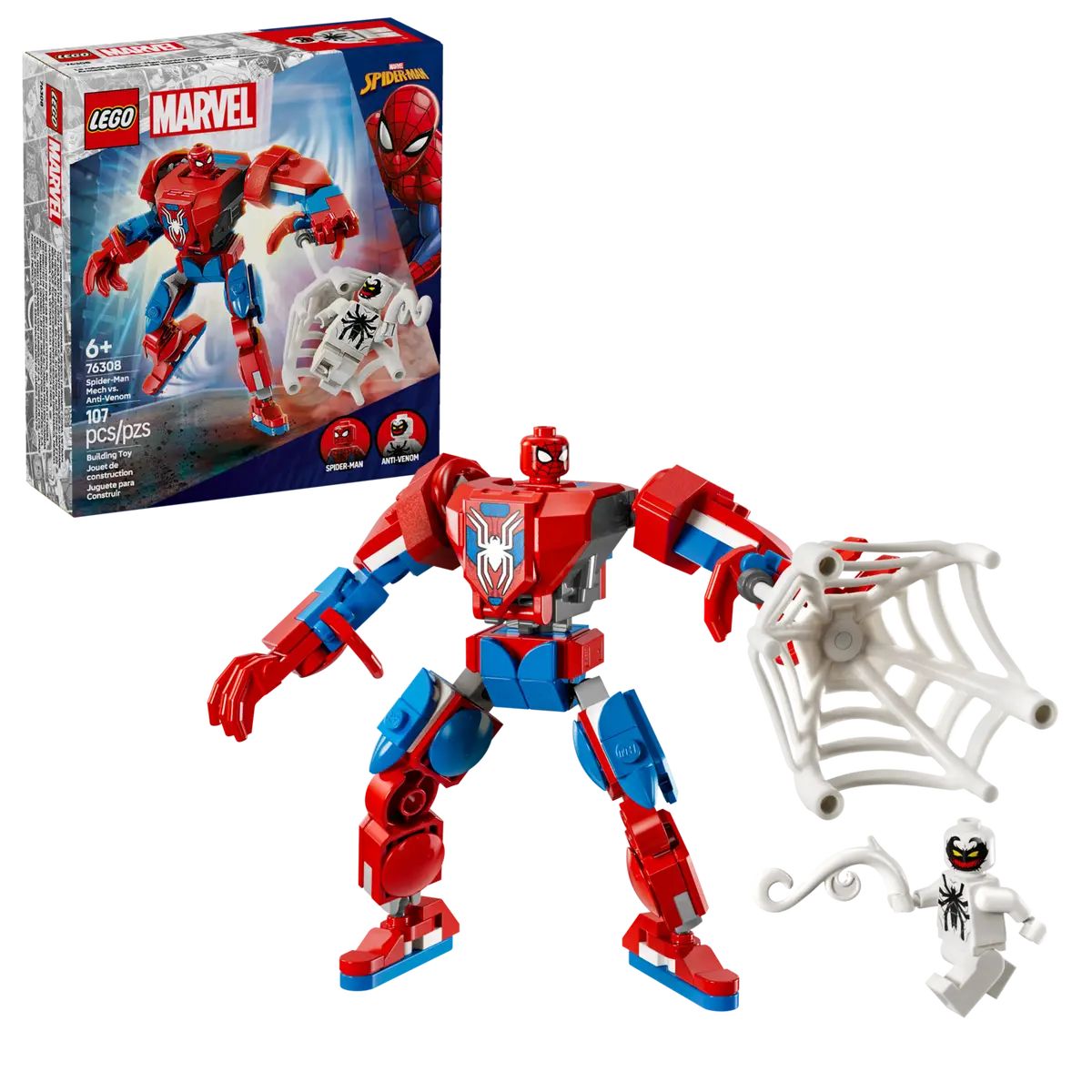 LEGO Super Heroes Mech Spider-Mana kontra Anti-Venom 76308
