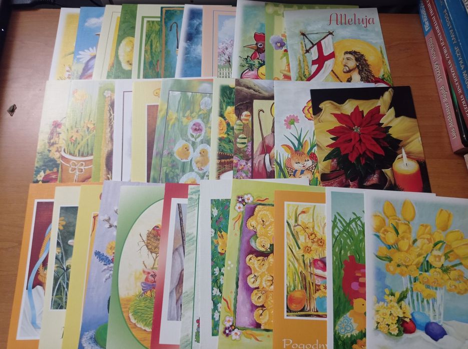 Zestaw kartek świątecznych - Wielkanoc 33 Sztuki