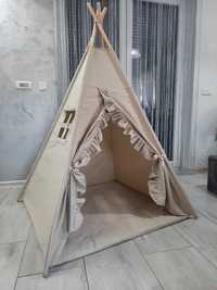 Namiot tipi z falbanka bezowy