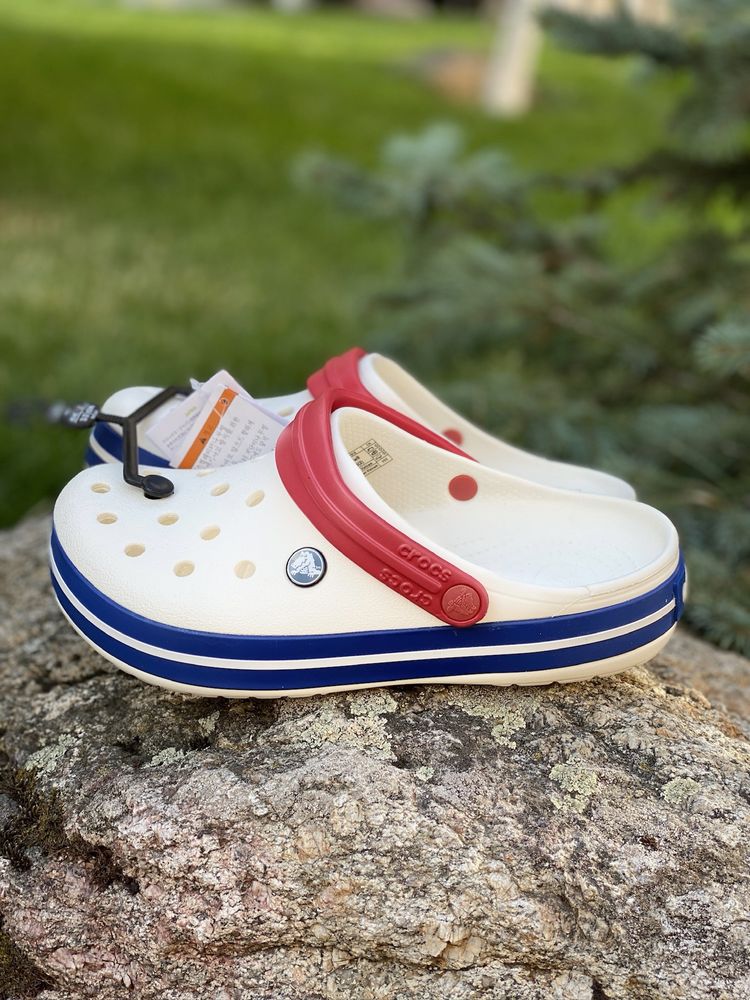 Crocs crocband крокси жіночі білі жовті персикові блакитні рожеві