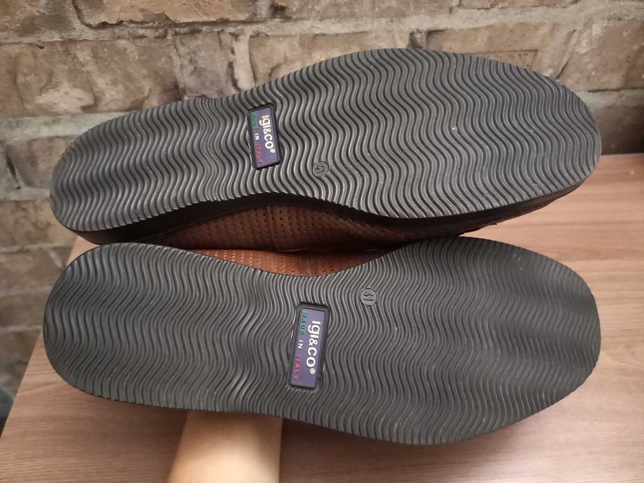 Мокасины туфли летние кожаные плетенная кожа gi&Co размер 41.