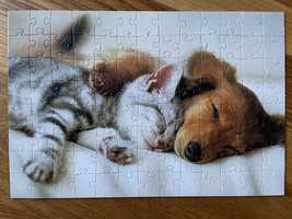 Puzzle kotek i piesek Trefl 100