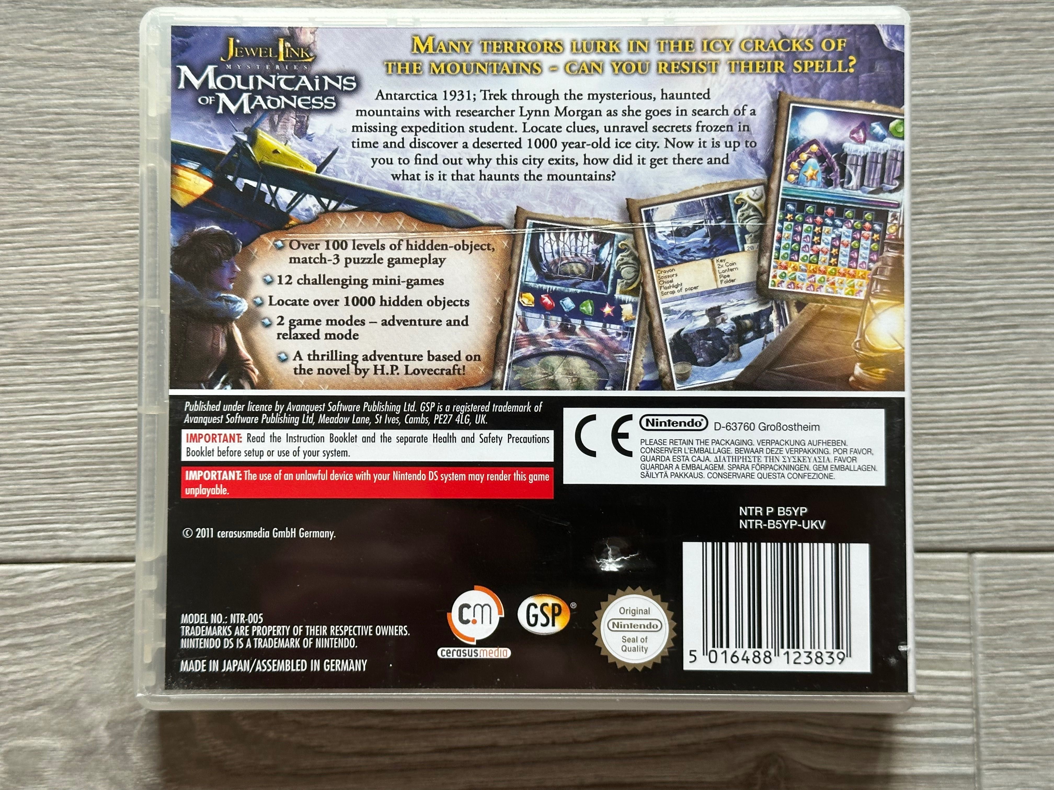 Jewel Link Mysteries: Mountains of Madness / Nintendo DS