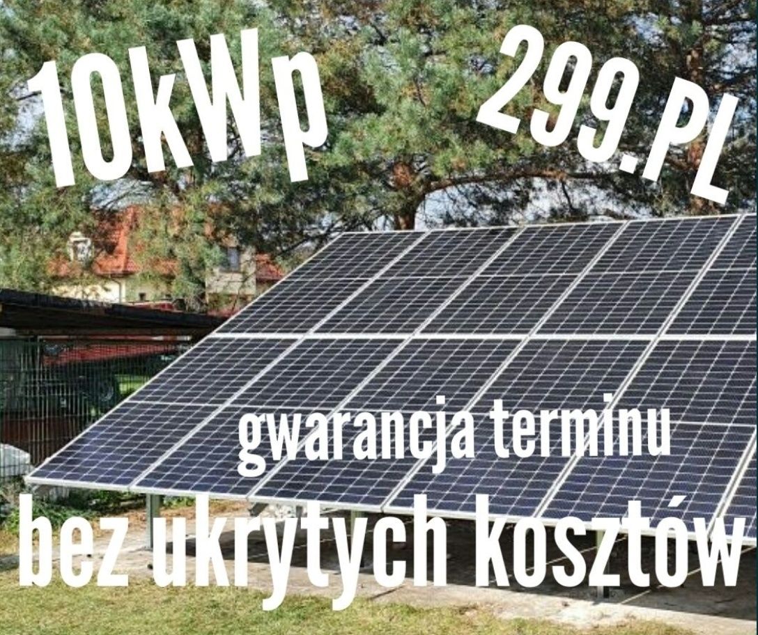 10kW Instalacja fotowoltaiczna  gruntowa z montażem PREMIUM