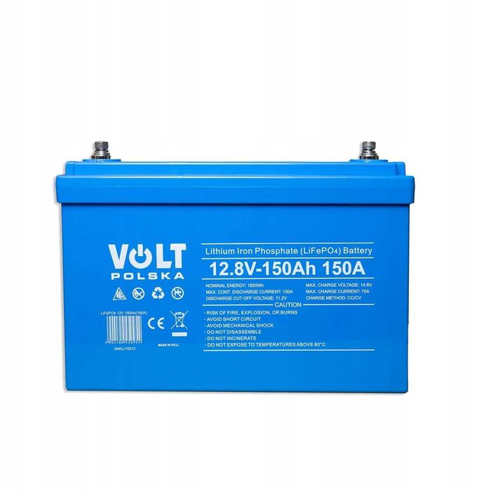 Akumulator LiFePO4 12V 150Ah z BMS Bluetooth - Lekki i Wydajny