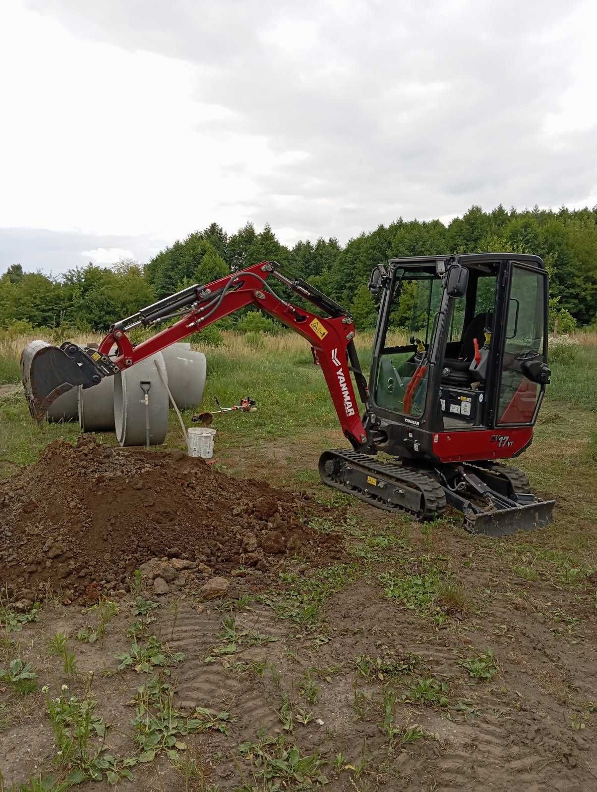 Usługi MINIKOPARKĄ- wykopy pod: fundamenty,instalacje i in.