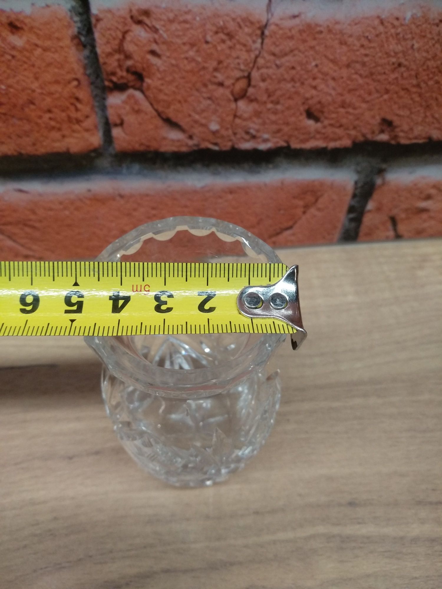 PRL mały wazon kryształowy kryształ flakonik