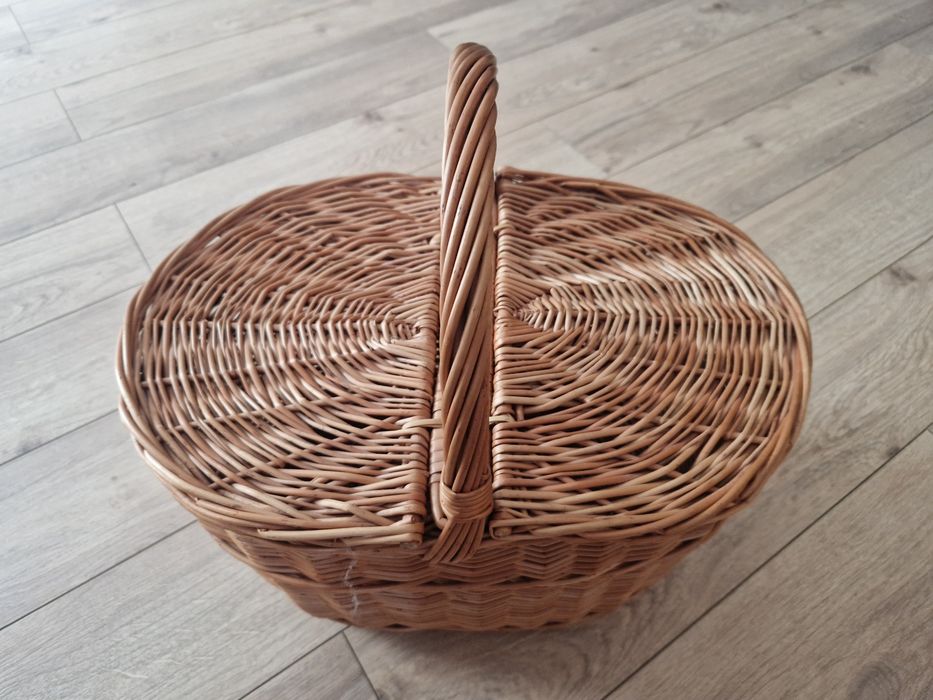 Kosz Wiklinowy Na Piknik Na Zakupy Koszyk Pojemny