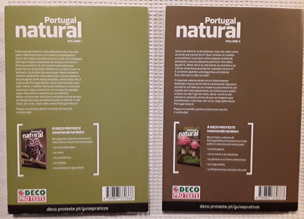 Livros Deco Proteste - Portugal Natural volume I e II