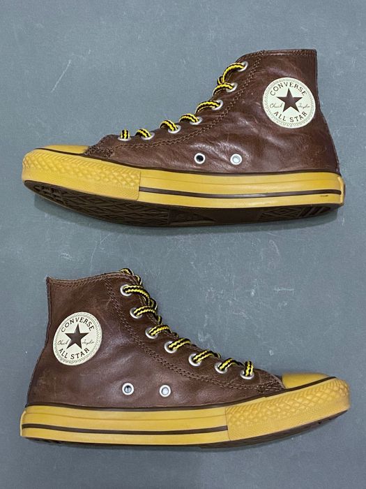 Кеды высокие Converse 33 размер (21,5 см) кожаные натуральная кожа