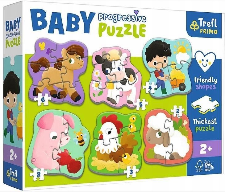 Puzzle Baby Progressive - Farma Trefl, Trefl