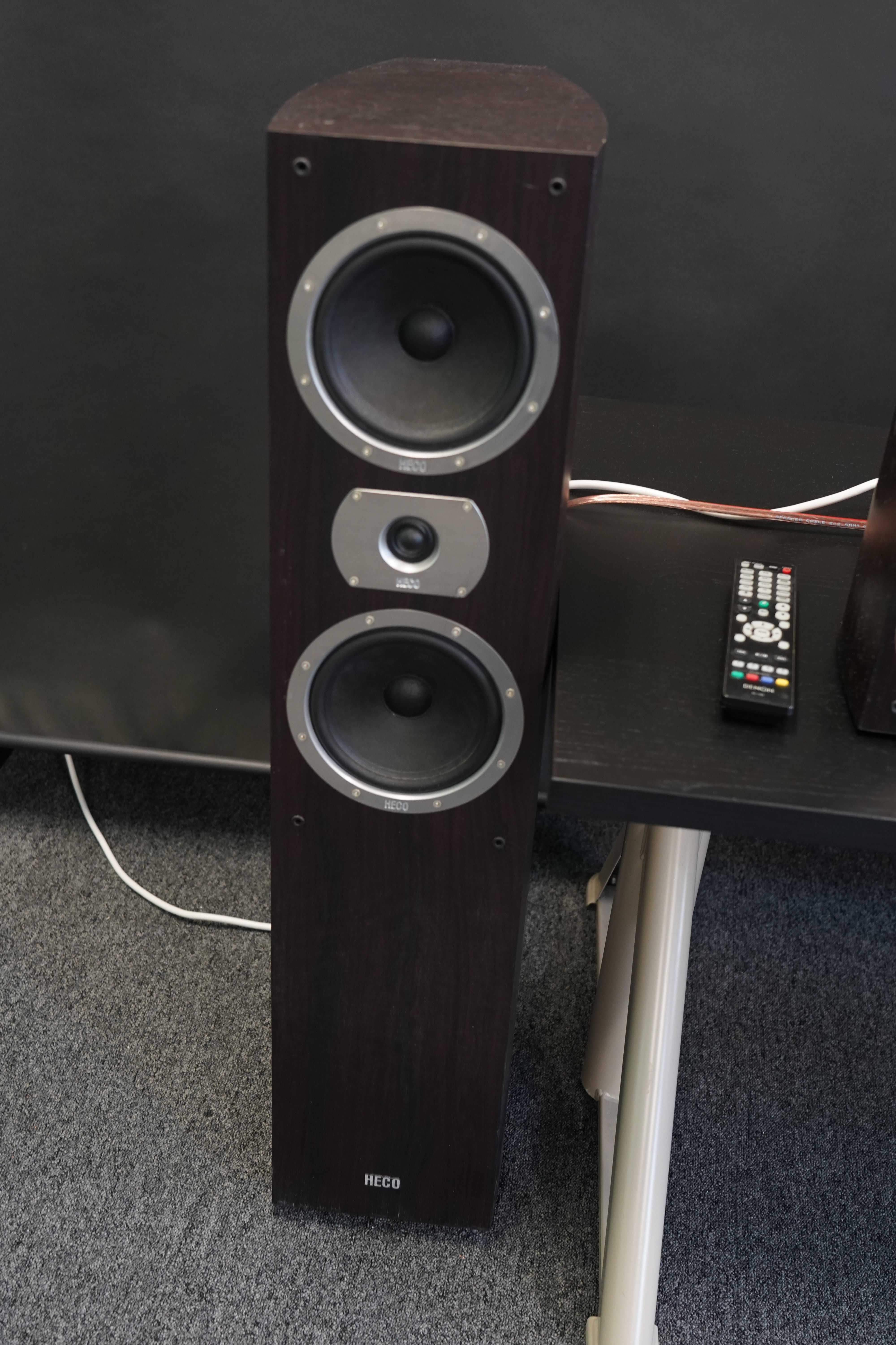 Amplituner DENON AVR-X2600H DAB z zestawem 5 głośników HECO