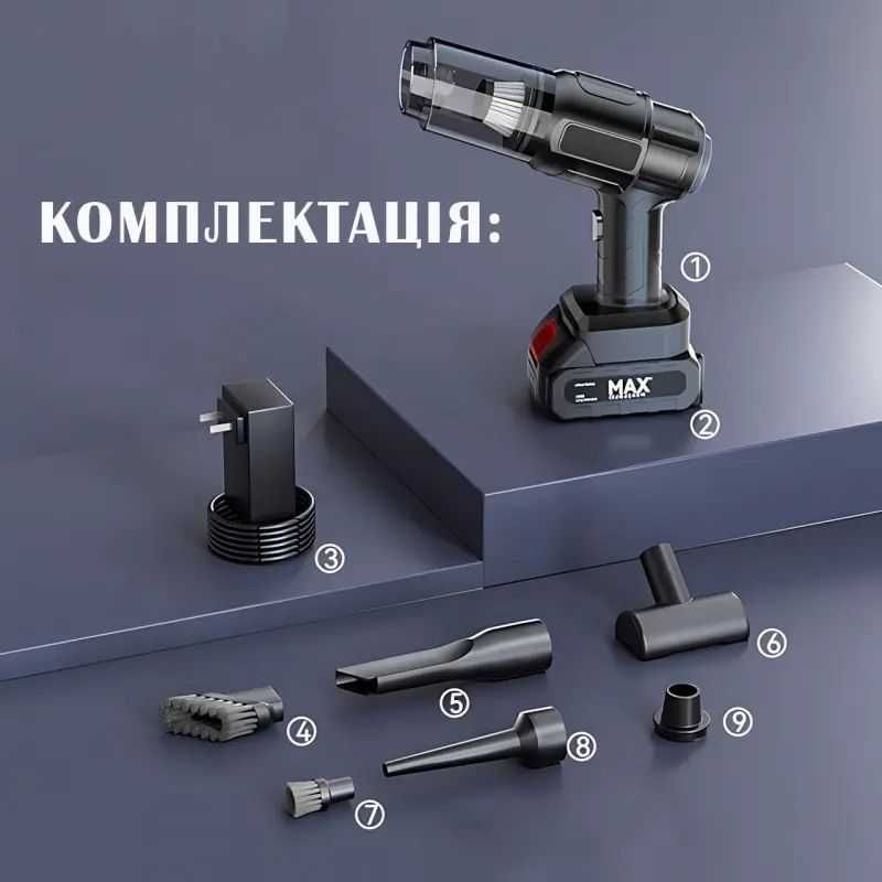 Автомобильный пылесос Dust Collector, мощный пылесос для авто 150 Ватт