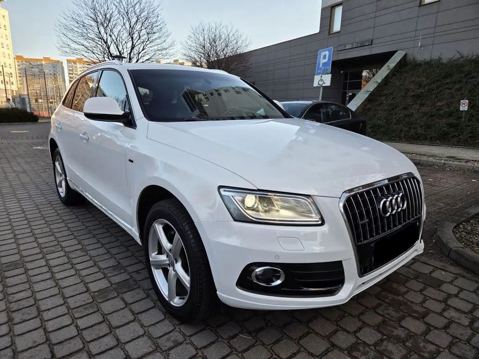 Audi Q5 Biała Perła Pełen S-line el fotel el.klapa 4x4 Navi 3g Plus Śliczna!