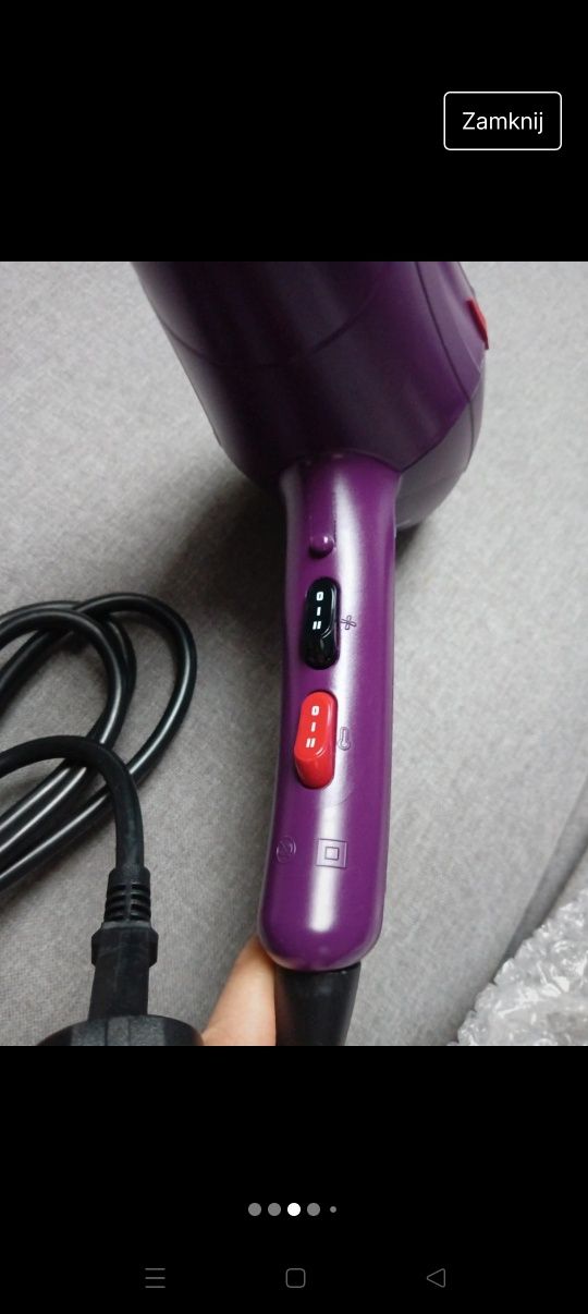 Suszarka do włosów GRTPRO 8800 p mocy  2400 w z dyfuzorem i przewodem
