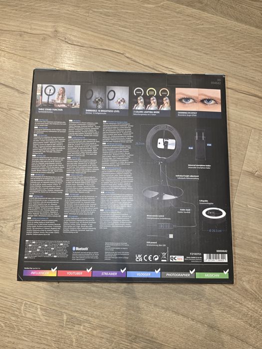 Lampa pierścieniowa LED HAMA SpotLight FoldUp 102 nowa do nagrywania