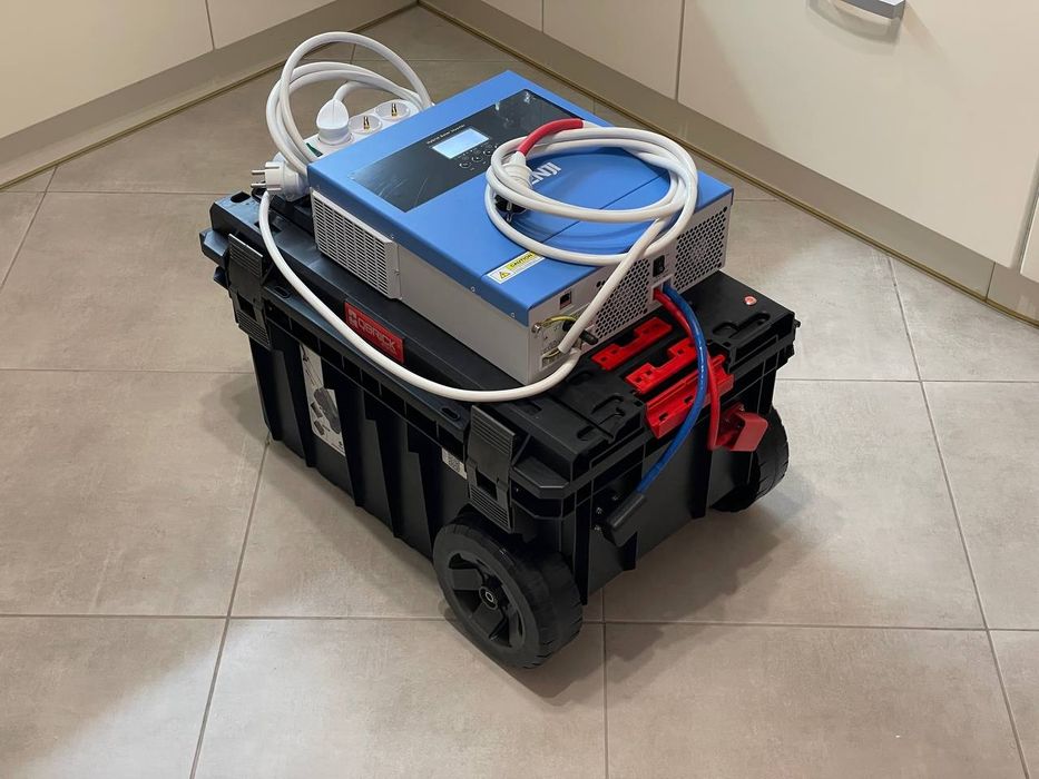 Акумулятор LiFePo4 EVE 8 kW 24v з гібридним інвертором Anenji 4 kW