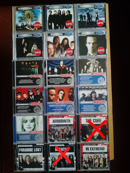 Продаються mp3 диски рок та метал.