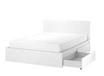 MALM
Estr. cama alta c/2 cx arrumação, branco, 160x200 cm