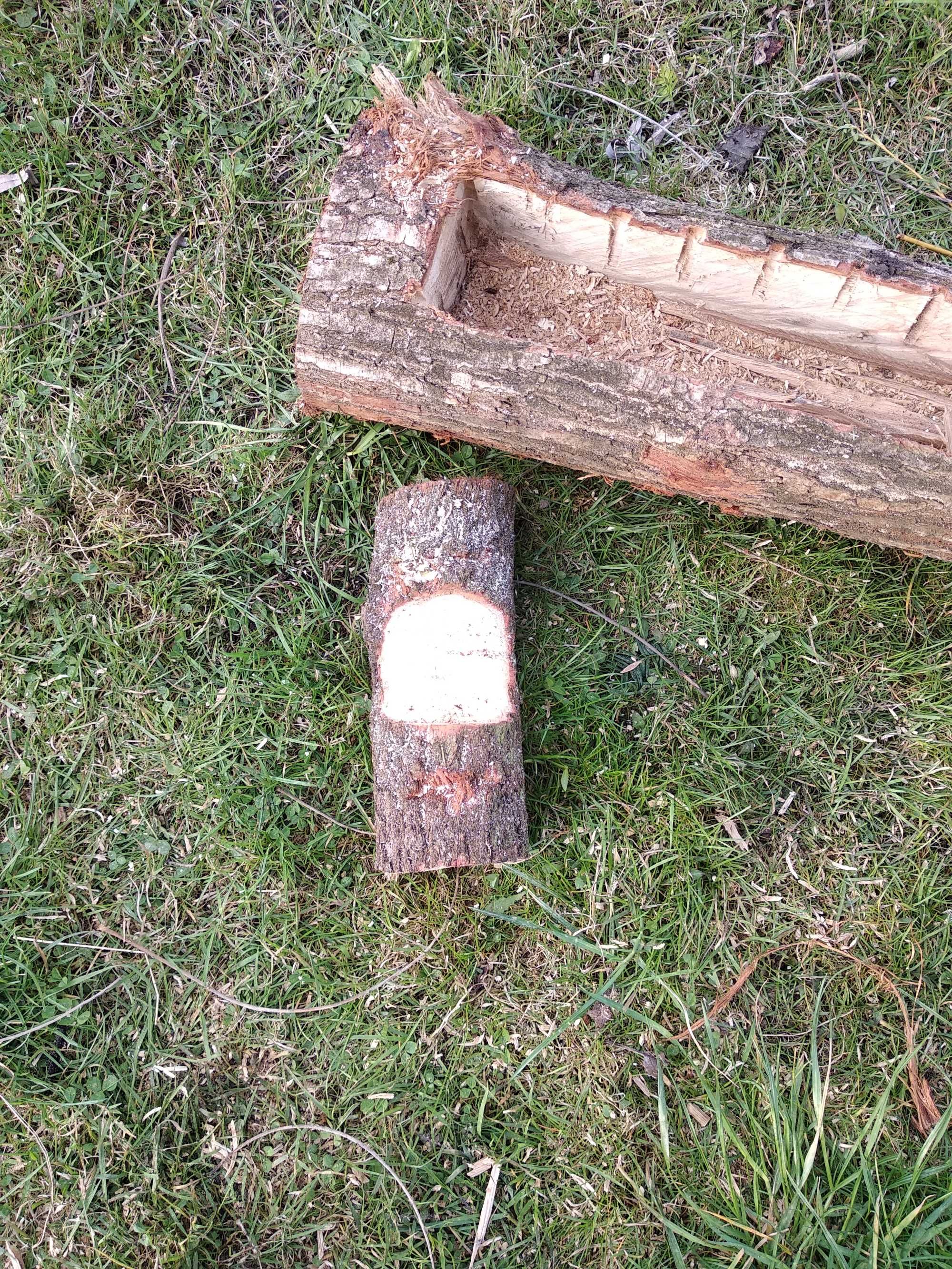 Drewniane doniczki