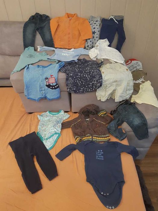 Paczka ubranek dla dziecka. Rozmiar 74 - 80