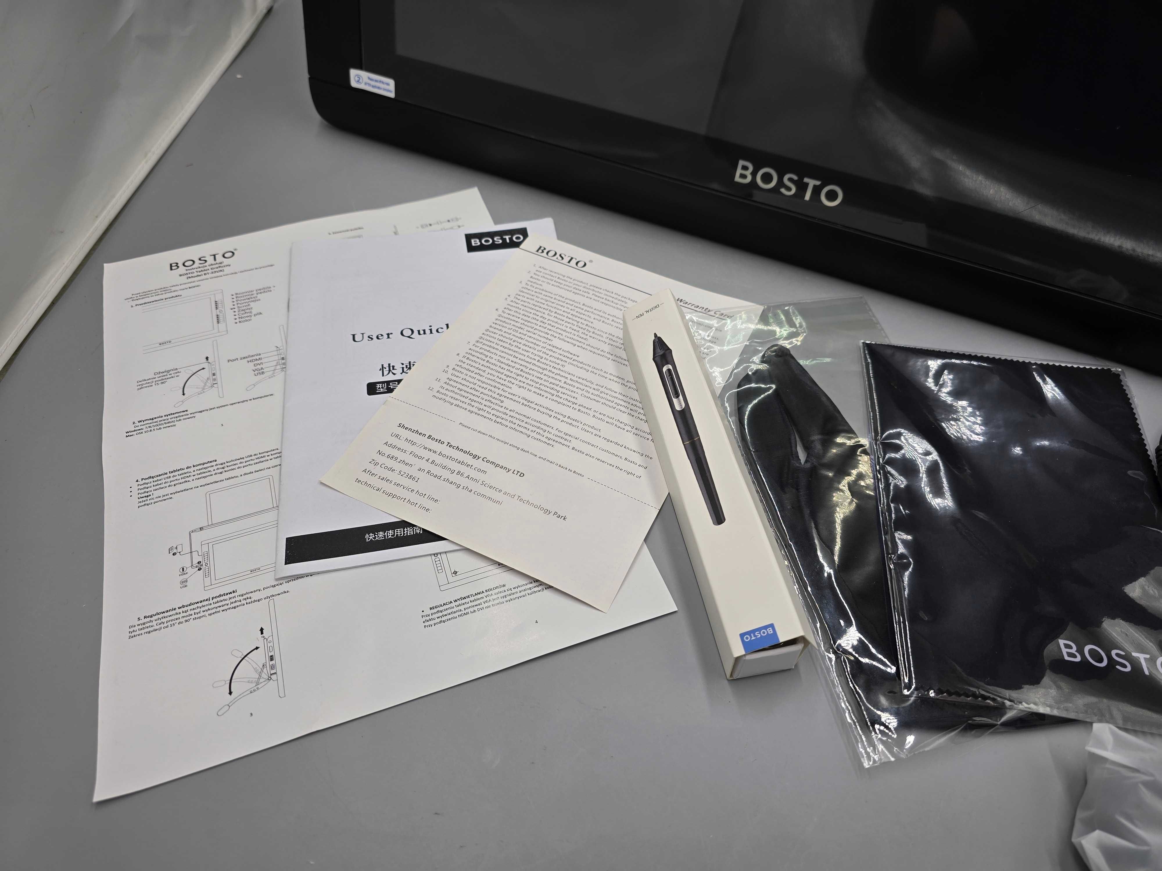 Tablet Graficzny Bosto Bst-Y5 (22Ux) Bt-22Ux Komplet No