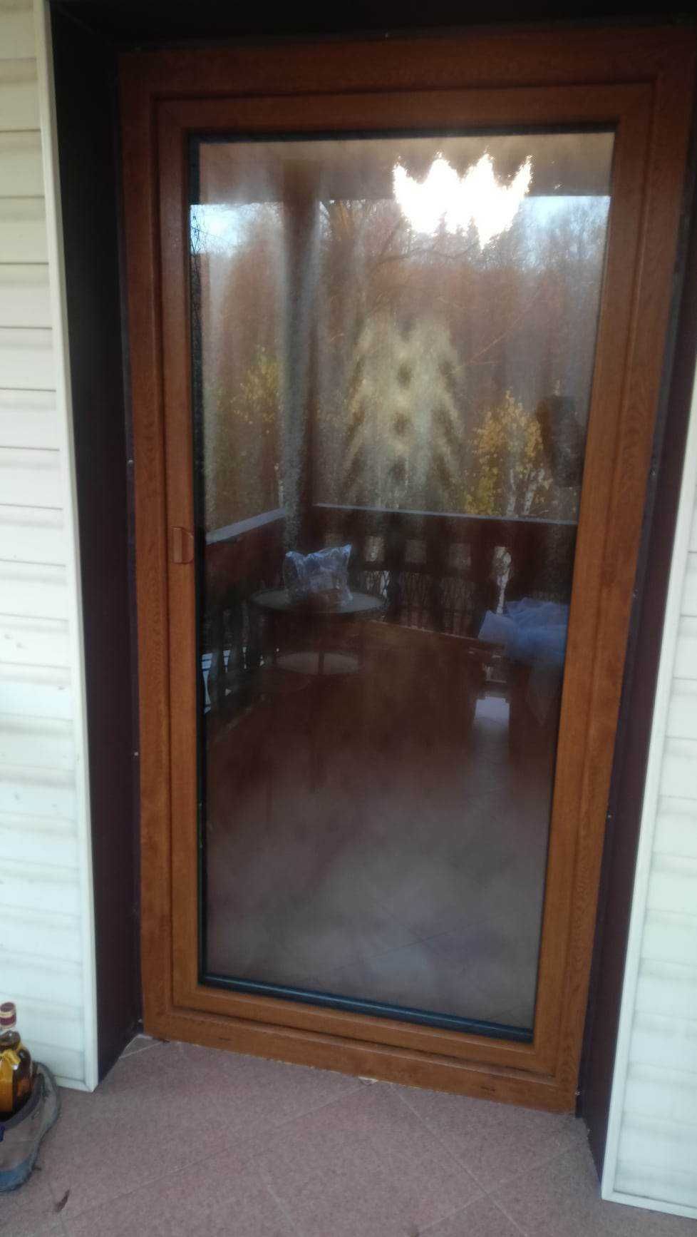 Drzwi balkonowe lewe Złoty dąb
