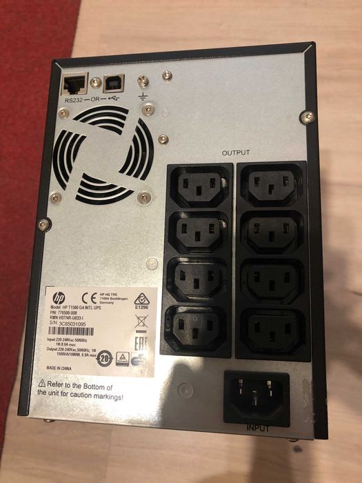 HP T1500 G4 Intl UPS, ДБЖ, 1500 ВА / 1050 Вт