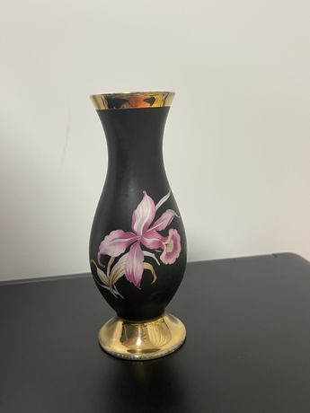 Вінтажна фарфорова маленька ваза 24к позолота квітка емаль