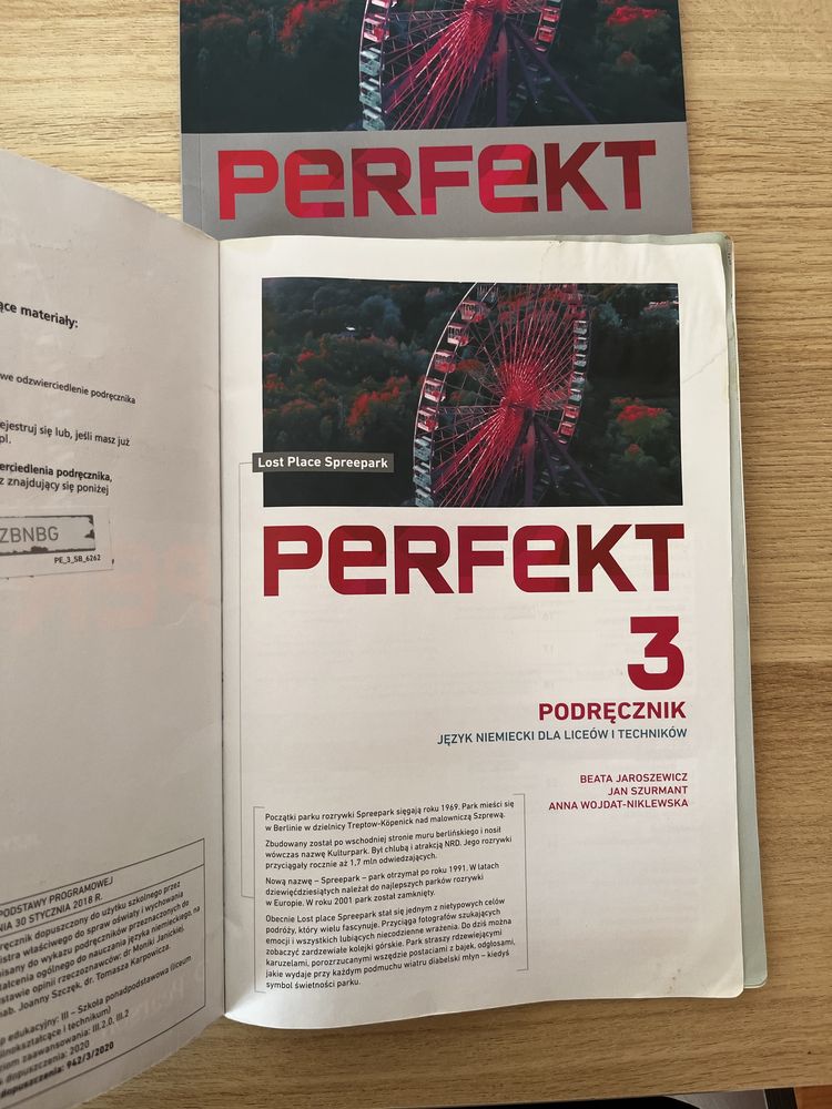 Zestaw podręcznik i zeszyt ćwiczeń Perfekt 3 jezyk niemiecki Pearson