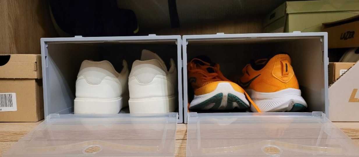 Pudełka szare 10 sztuk szafka regał na buty ubrania organizery