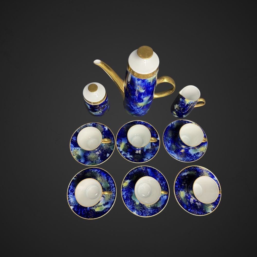 Serwis do mokki gwiezdny pył echt Kobalt Lichte fine china B4/112301