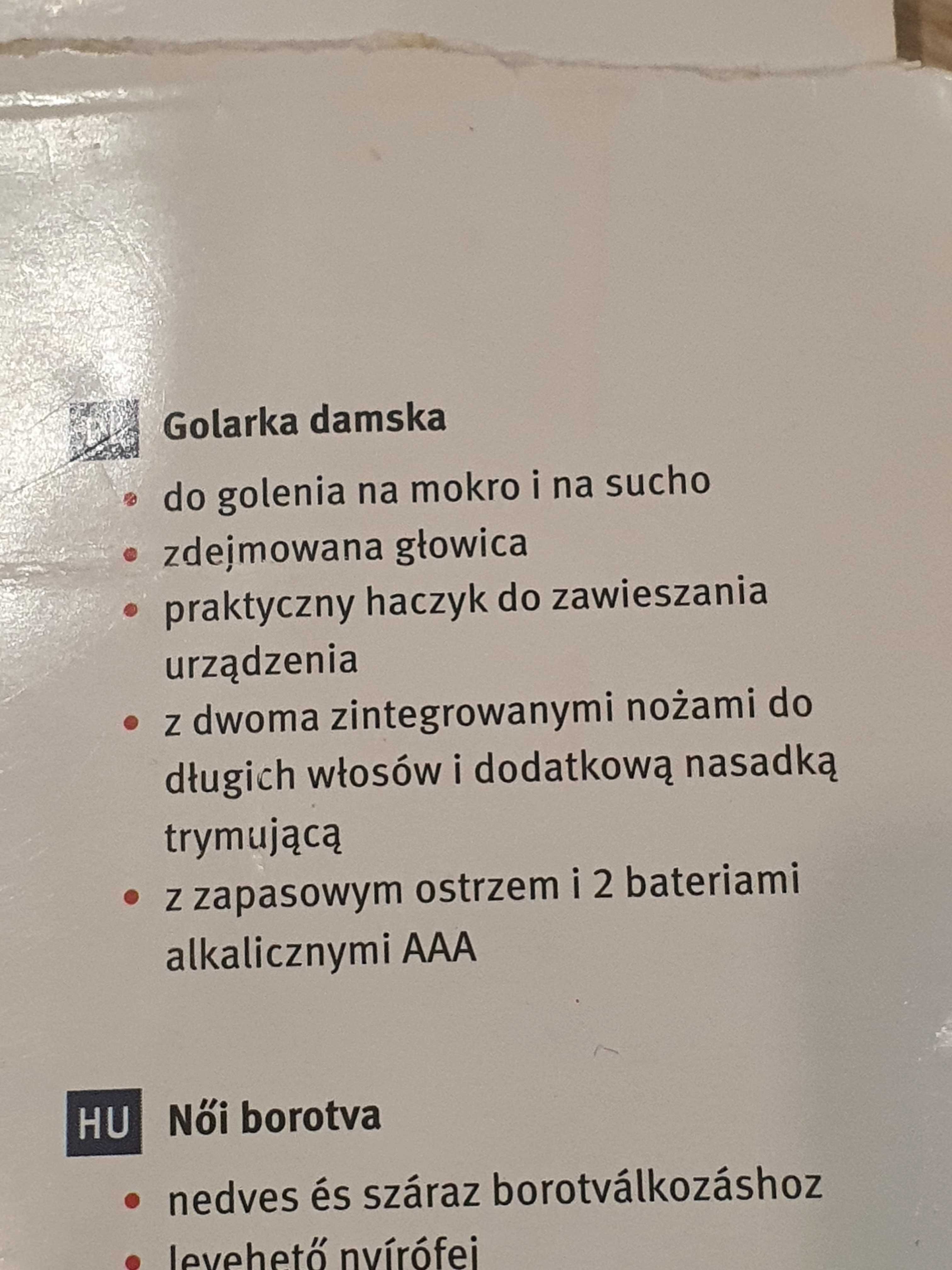 Golarka damska na baterie