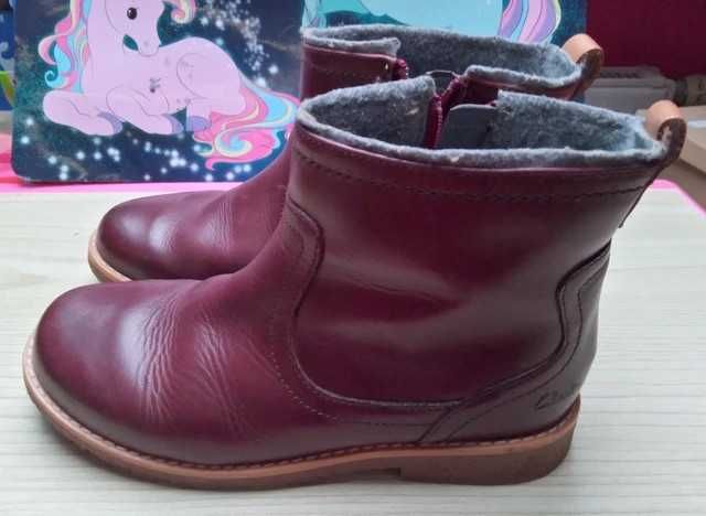 Bordowe botki roz. 32