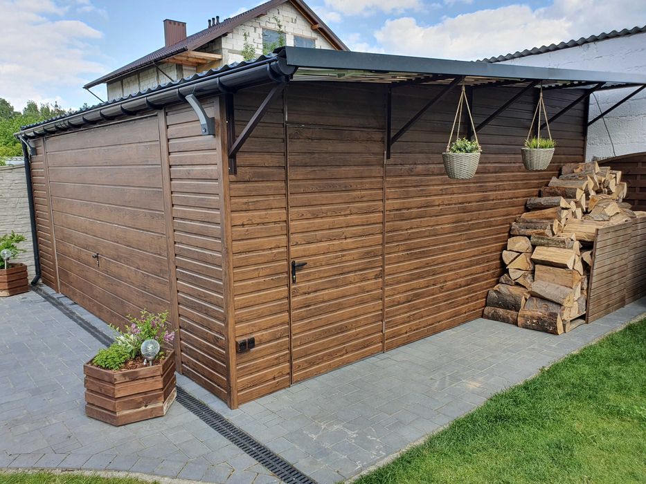 Garaż Blaszany 4x5 Blaszak Drewnopodobny PREMIUM garaże WZMOCNIONE !!!