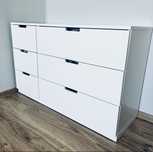 Komoda biała nordli ikea 6 szuflad