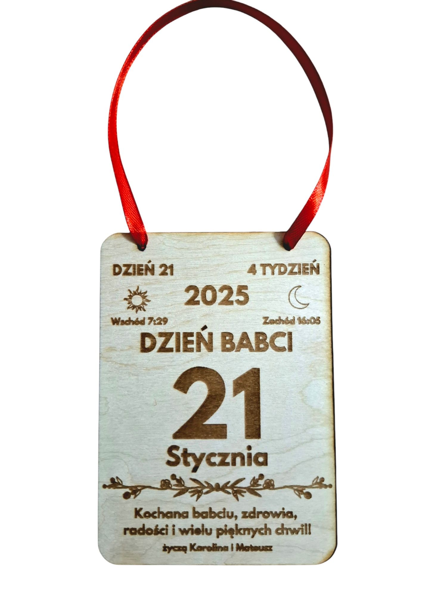 Dzień Babci/Dziadka 2026 Kartka z kalendarza