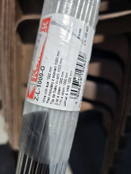 Pręty drut mocujący z oczkiem do wieszaka sufit podwieszany 90szt