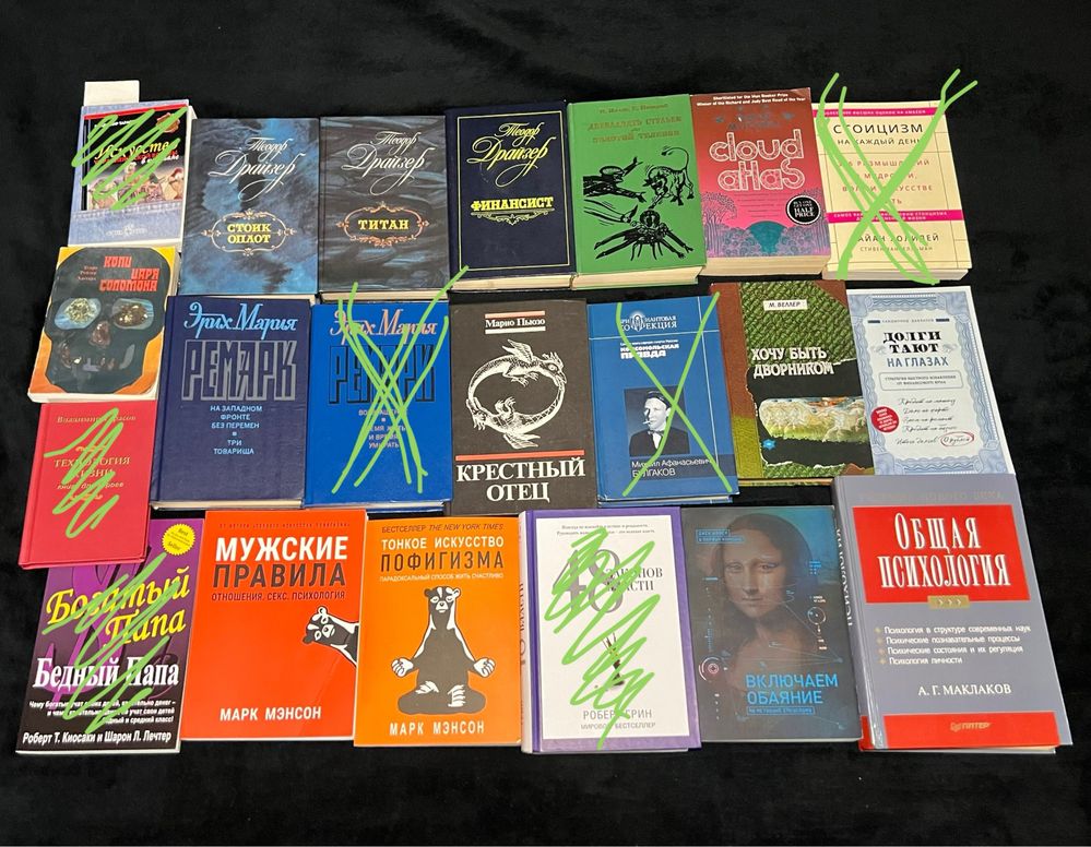 Книги по саморозвитию и художественные. Библиотека