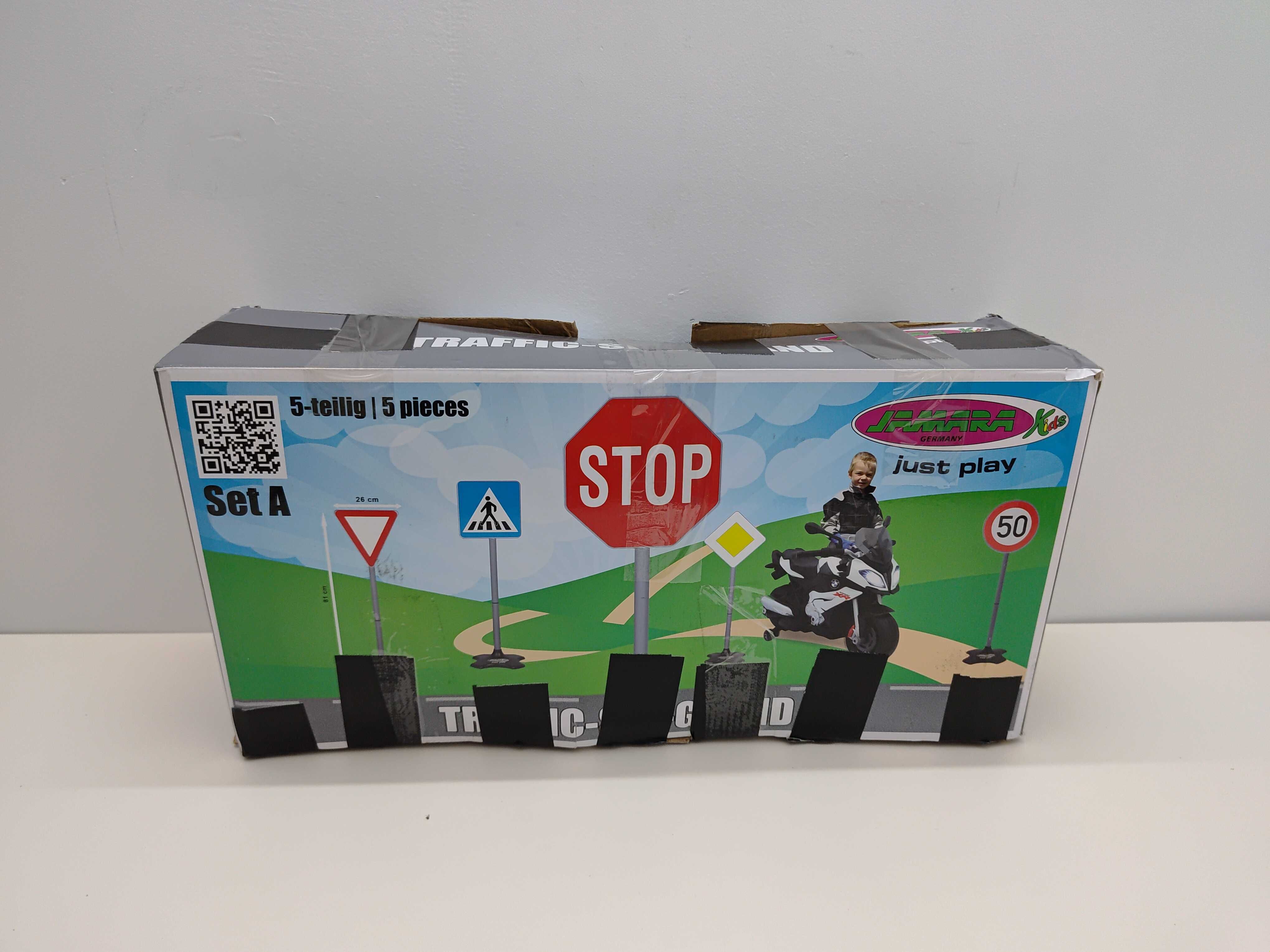 JAMARA 460257 – Traffic-Set-Grand A, 5 różnych znaków drogowych
