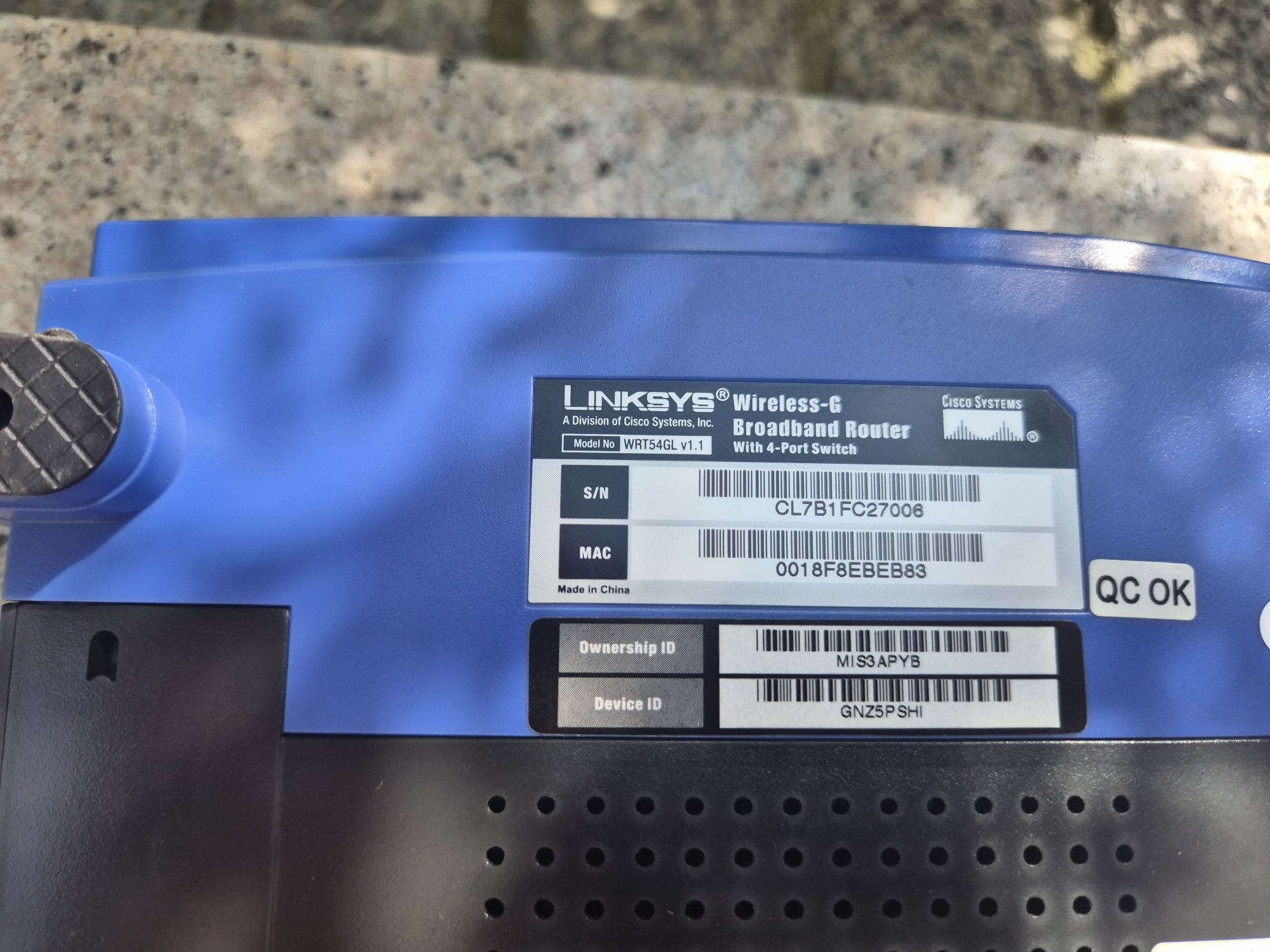 Router Linksys WRT 54GL v1.1