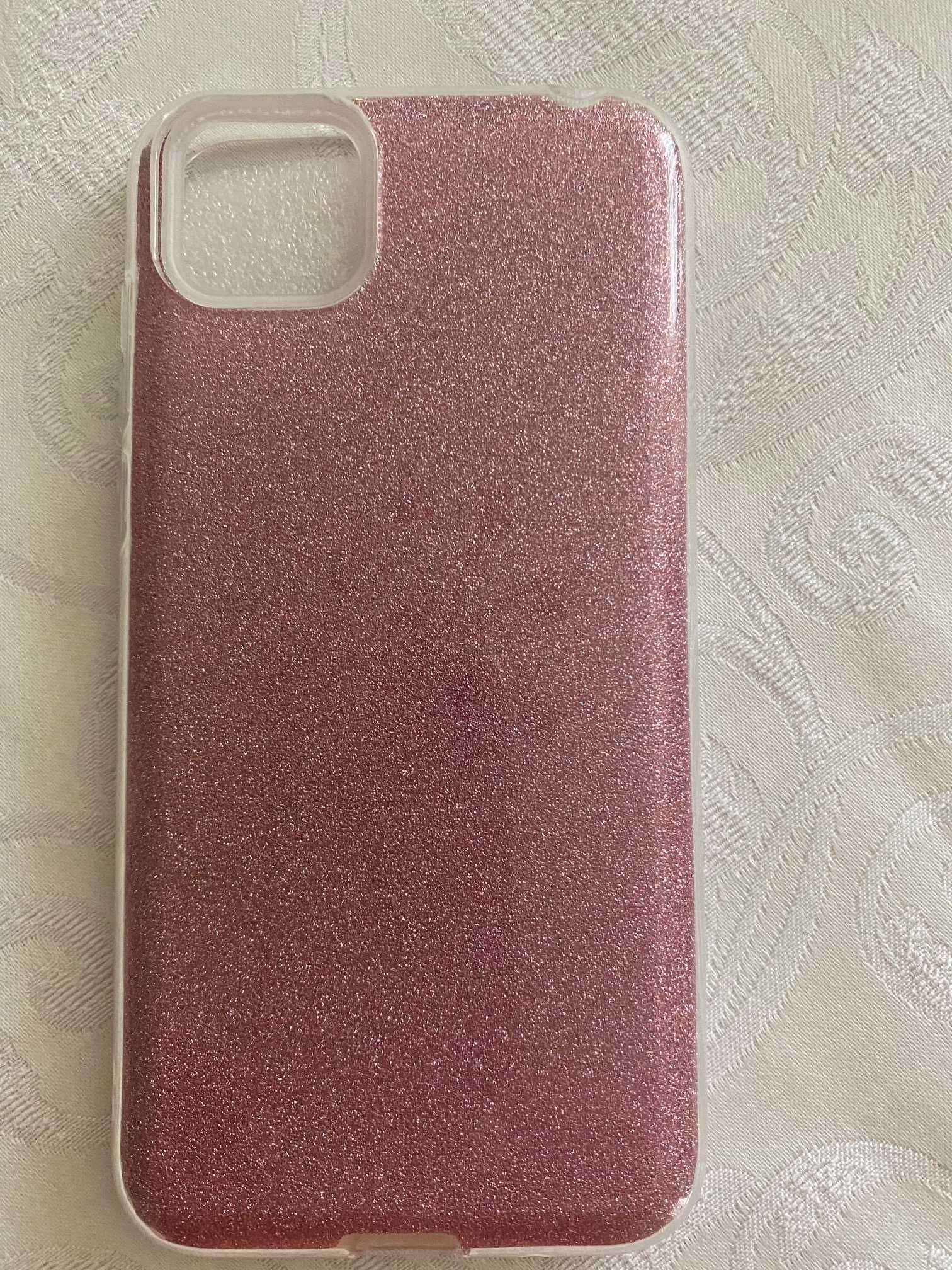 etui pokrowiec HUAWEI Y5P pastelowy różowy z brokatem