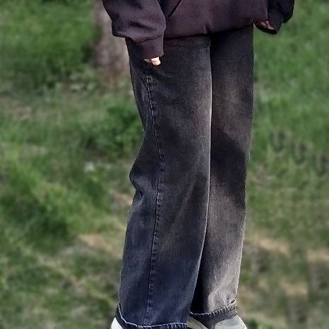 Широкі сірі джинси